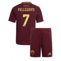 Maglia Calcio AS Roma Lorenzo Pellegrini #7 Prima Divisa Bambino 2024-25 Manica Corta (+ pantaloncini)